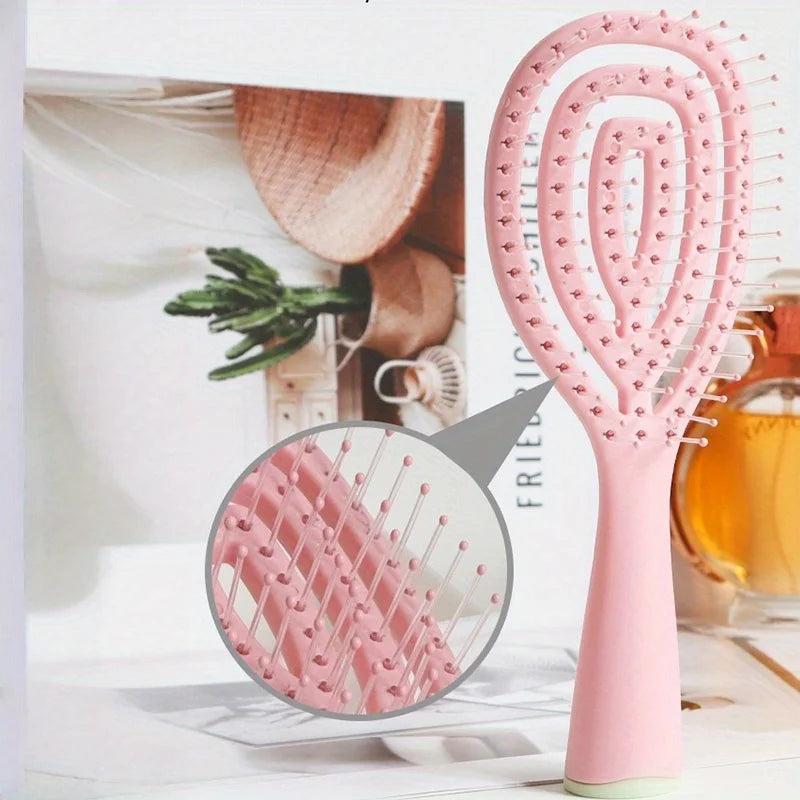 Detangling Hair Brush – Soft Bristles, Wet & Dry, Travel Size