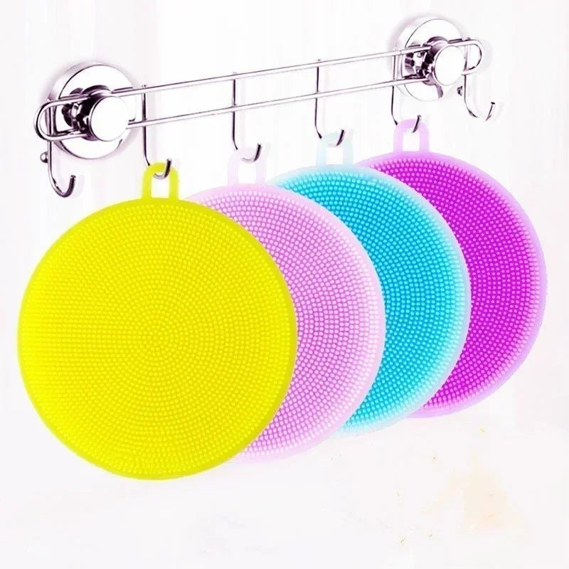 Kitchen Silicone Dish Washing Scrubber Cleaning Brush Bowl Pot