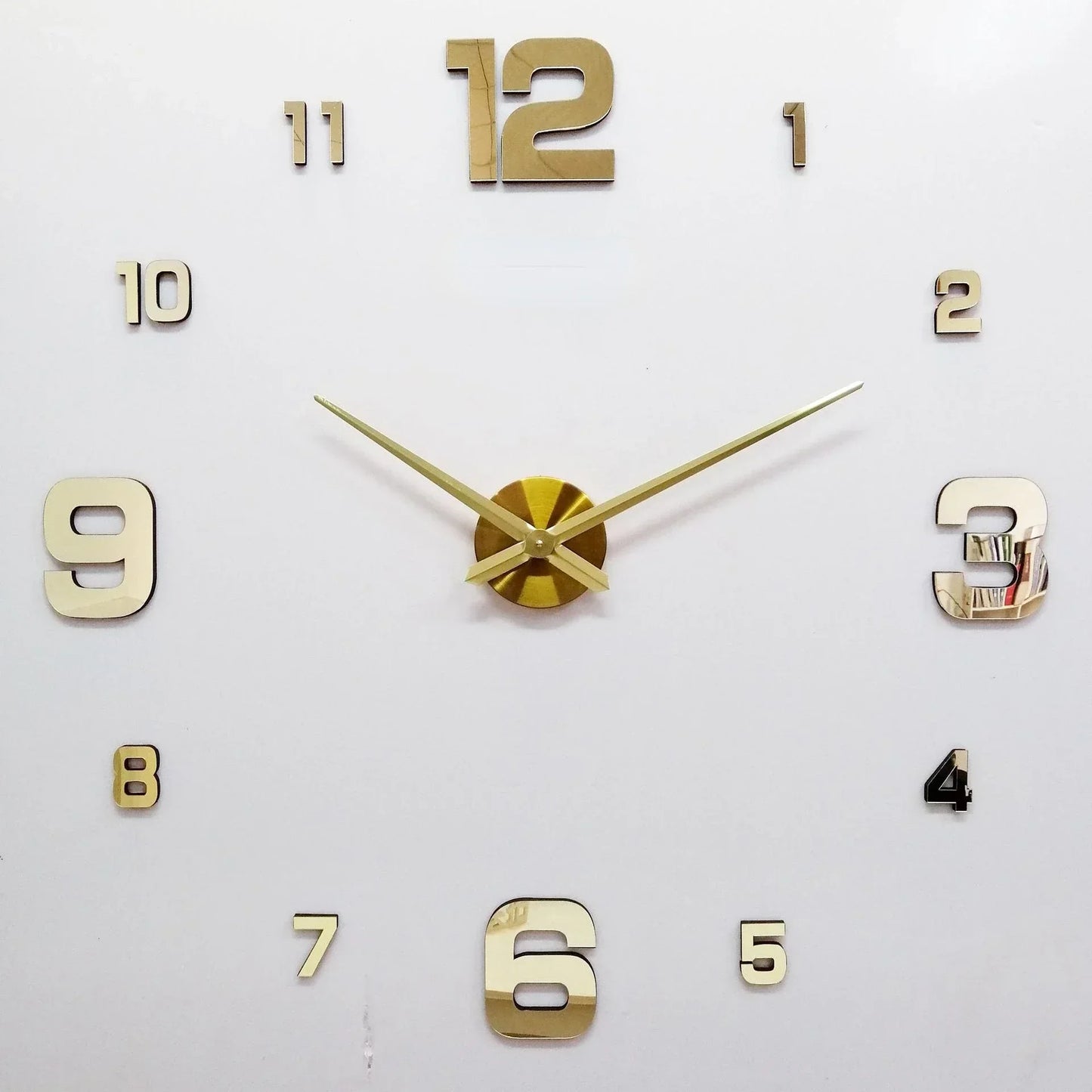 3D DIY Mirror Wall Clock 40cm – Frameless Modern Acrylic Decor