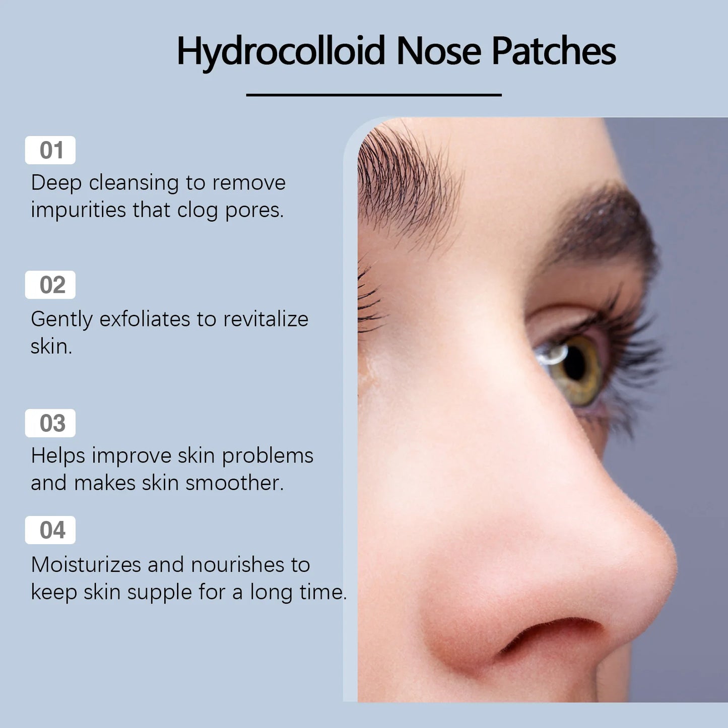 Salicylic Acid Nose Pore Strips – Blackhead Removal Patches 8pk Peaceful Pleasures Health and Wellness
