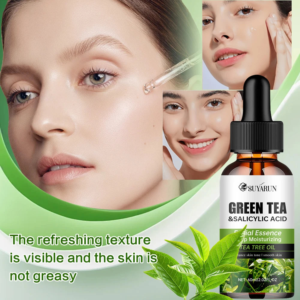 Contains salicylic acid and green tea to remove dark spots Moisturizing Repair Anti-aging Essence Facial Skin Care Peaceful Pleasures Health and Wellness