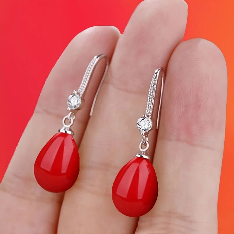 Oval Teardrop Drop Earrings | Bridal & Party Jewelry Gift