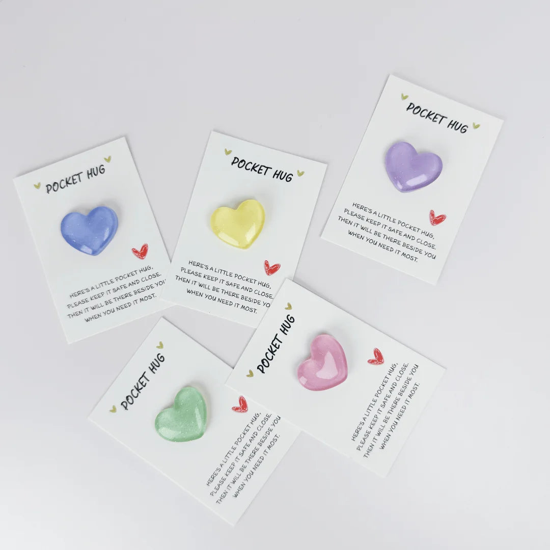 Love Card Christmas Gift Pocket Hug Embrace Love Pocket Cute Little Heart Pocket Hug Decorated Pocket Hug Encouragement Card New Peaceful Pleasures Health and Wellness