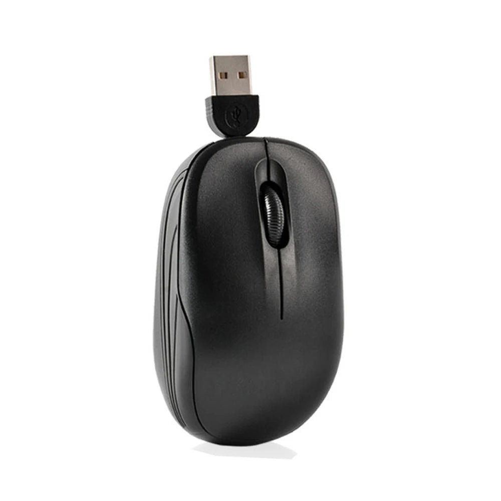 1 PCS Retractable Wired Mouse Gaming Mouse High Quality Computer Mouse 1000DPI Optical Mouse Peaceful Pleasures Health and Wellness Default Title