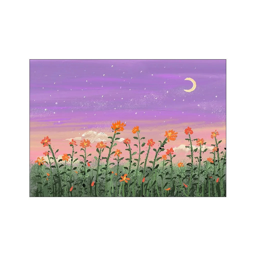 Nordic Sea Sunset Watercolor Canvas Poster | Wall Art Print Canvas Wall Art Peaceful Pleasures Health and Wellness 7 20x30cm Unframed