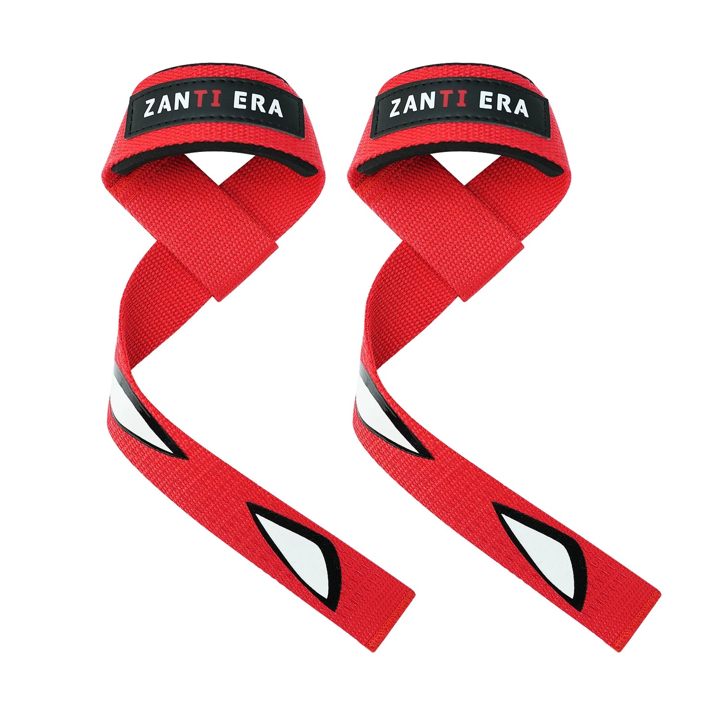 1pair Hard Pull Wrist Lifting Straps Grips Band-Deadlift Straps with Neoprene Cushioned Wrist Padded and Anti-Skid Silicone - f Peaceful Pleasures Health and Wellness Red