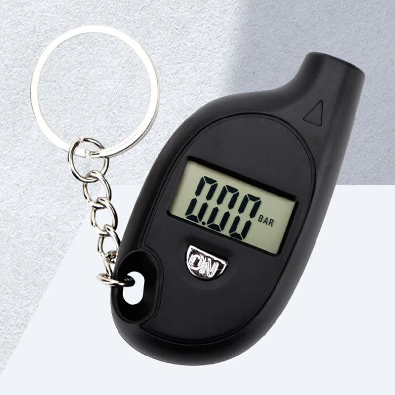 Mini Keychain Digital Tire Pressure Gauge High-precision Portable Tire Pressure Meter Tool for Measuring Air Pressure Peaceful Pleasures Health and Wellness