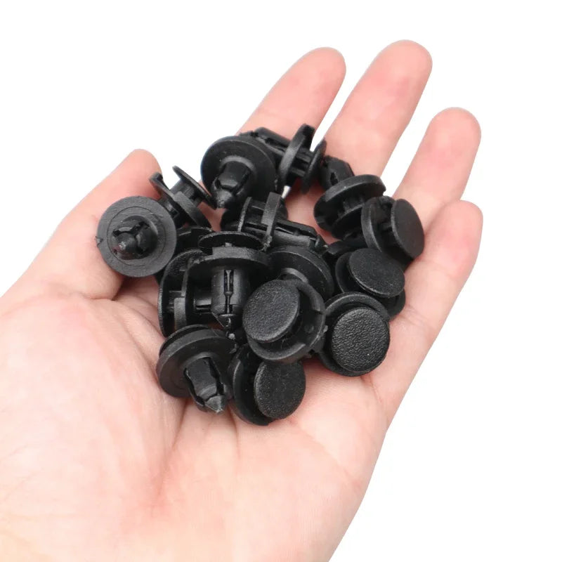 30pcs 8mm Diameter 8mm Black Vehicle Car Bumper Door Panel Fender Liner Clips Retainer Plastic Auto Fasteners Rivets Clips Peaceful Pleasures Health and Wellness