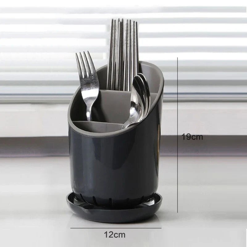 Chopstick Holder with Drain Plate – Kitchen Utensil Organizer