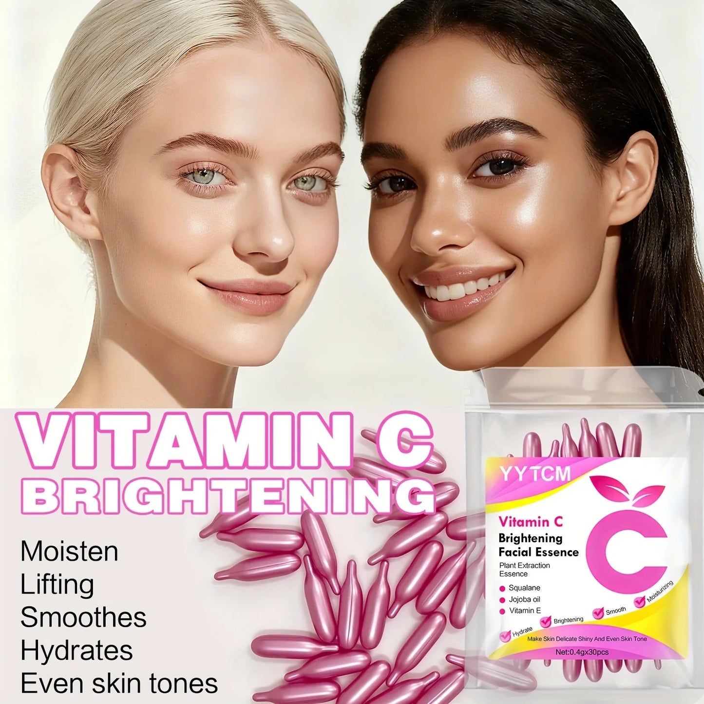 Vitamin C Brightening Capsule Essence | Squalane & Jojoba 30pc