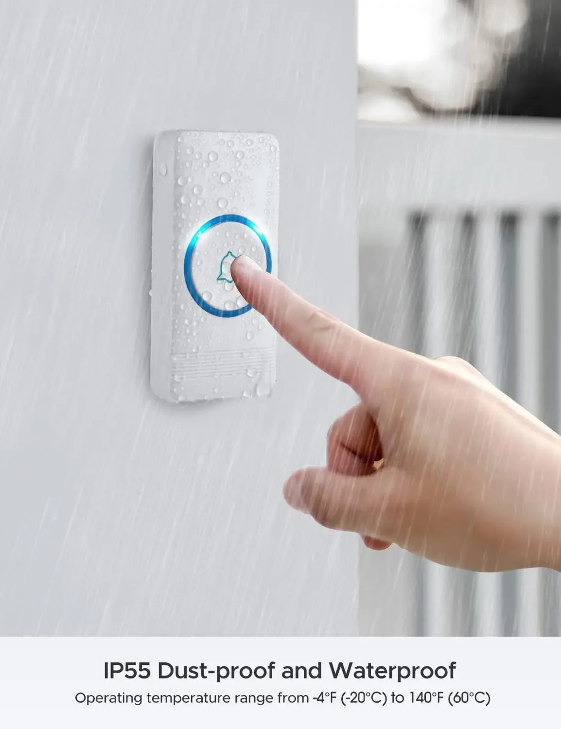 Wireless Doorbell Kit with 1300ft Range, 52 Melodies, Waterproof Design & LED Flash for Home Security Peaceful Pleasures Health and Wellness