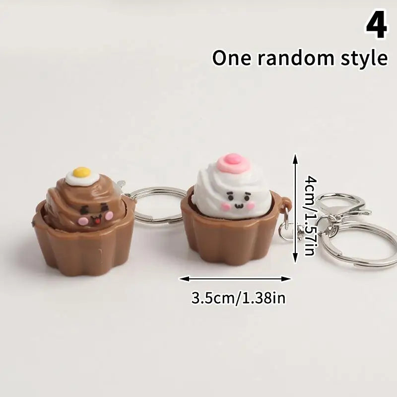 Cute Squishy Clicker Keychain – Slow Rebound Fidget Toy Pendant