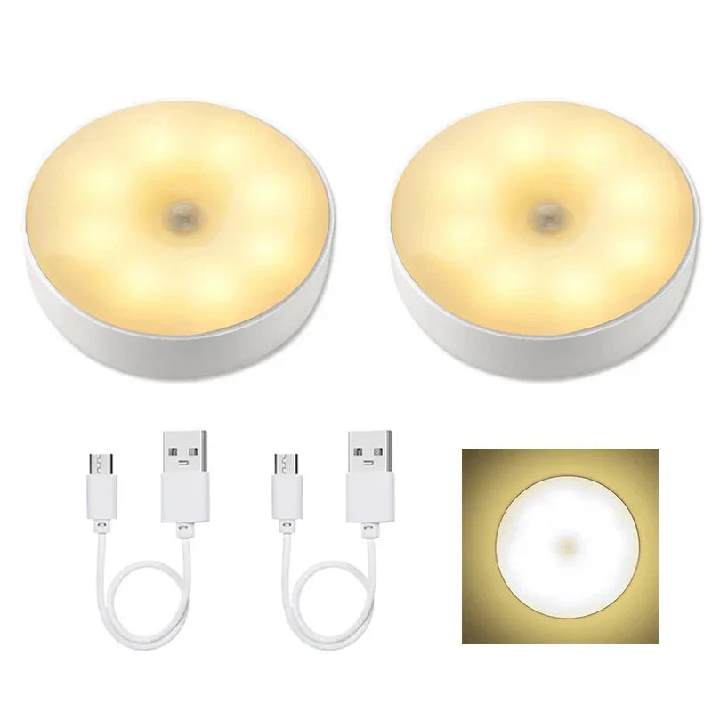 Motion Sensor LED Night Light USB Rechargeable 3-Pack