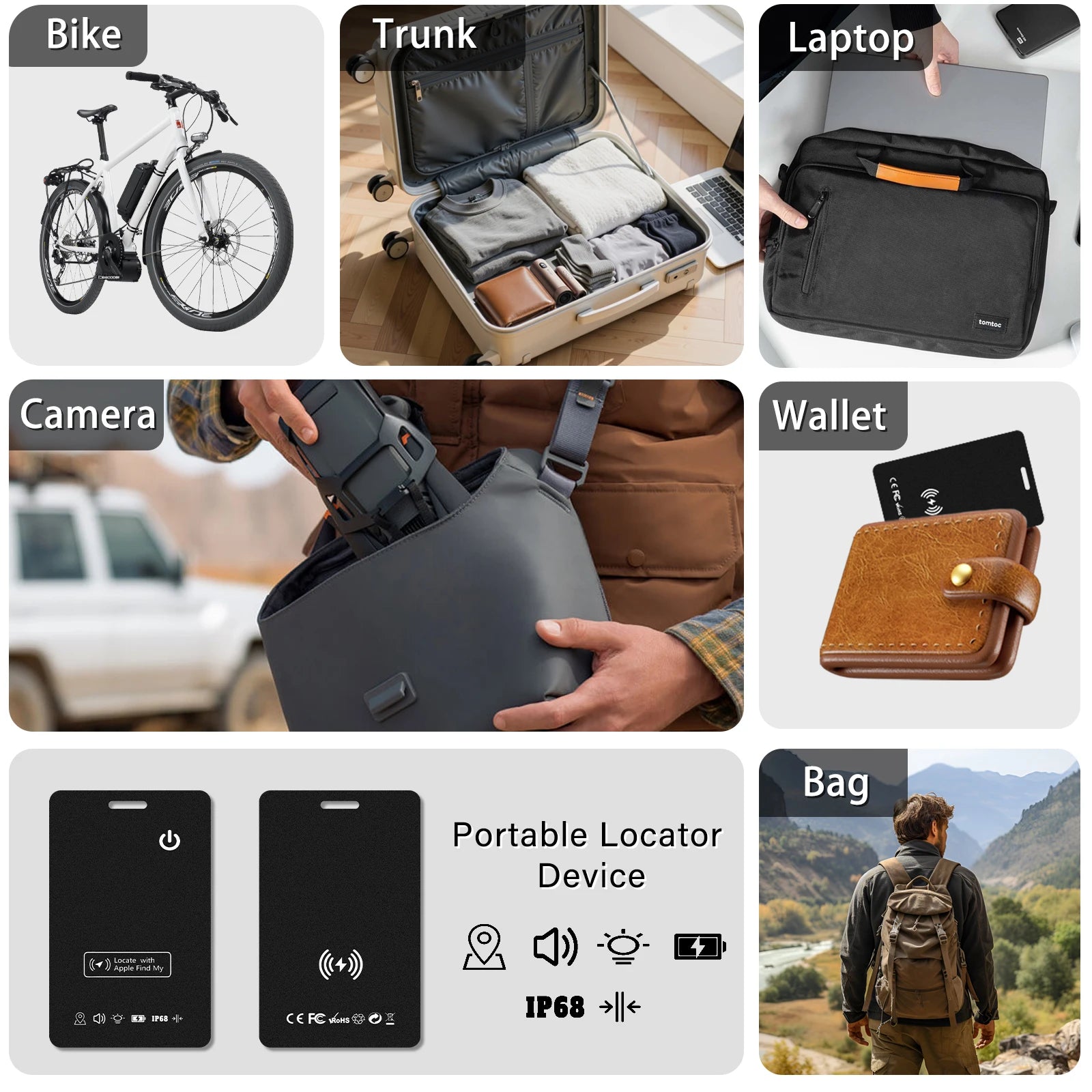 Portable Smart Wallet Track Card, Ultra-thin Anti-Lost Tracker Card Work with Apple Find My App Mini GPS Tracker for IOS System Peaceful Pleasures Health and Wellness