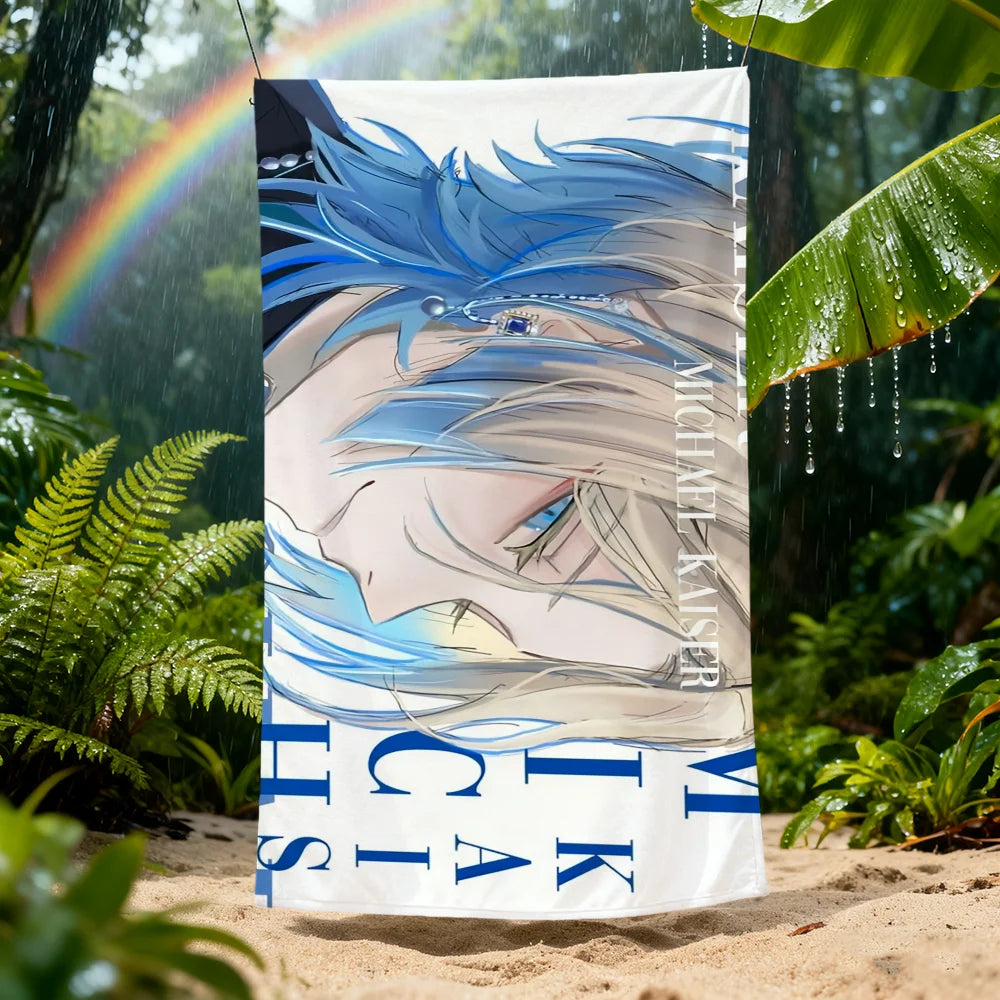 Blue Lock Anime Beach Towel | Quick Dry Soft Towel – 11 Sizes
