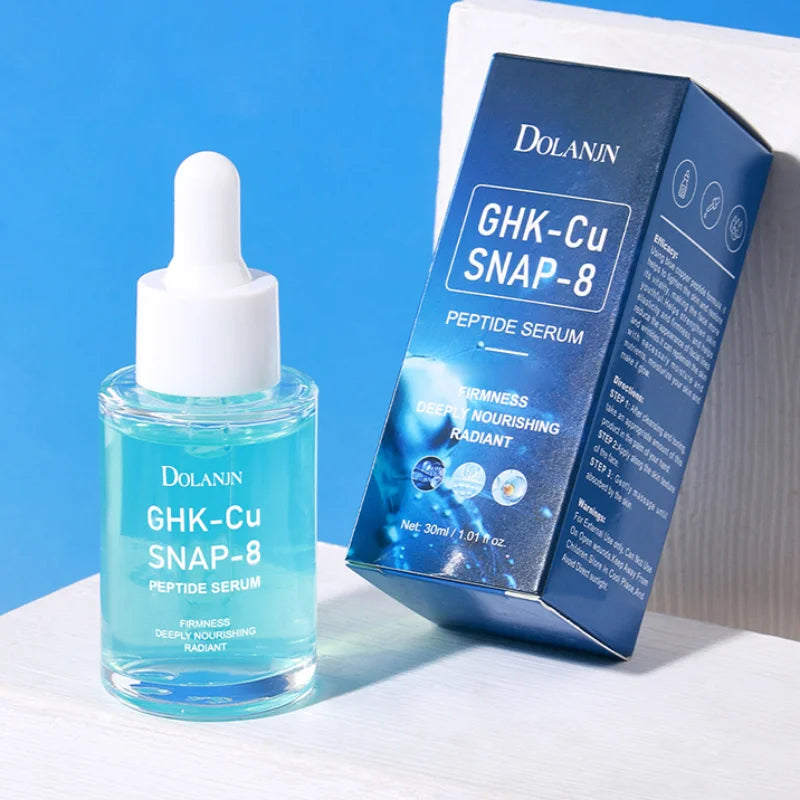 Blue Copper Peptide Serum With Collagen Lifting Deeply Hydrating Gentle Nourishing Revitalize Skin Korean Daily Skincare Essence Peaceful Pleasures Health and Wellness