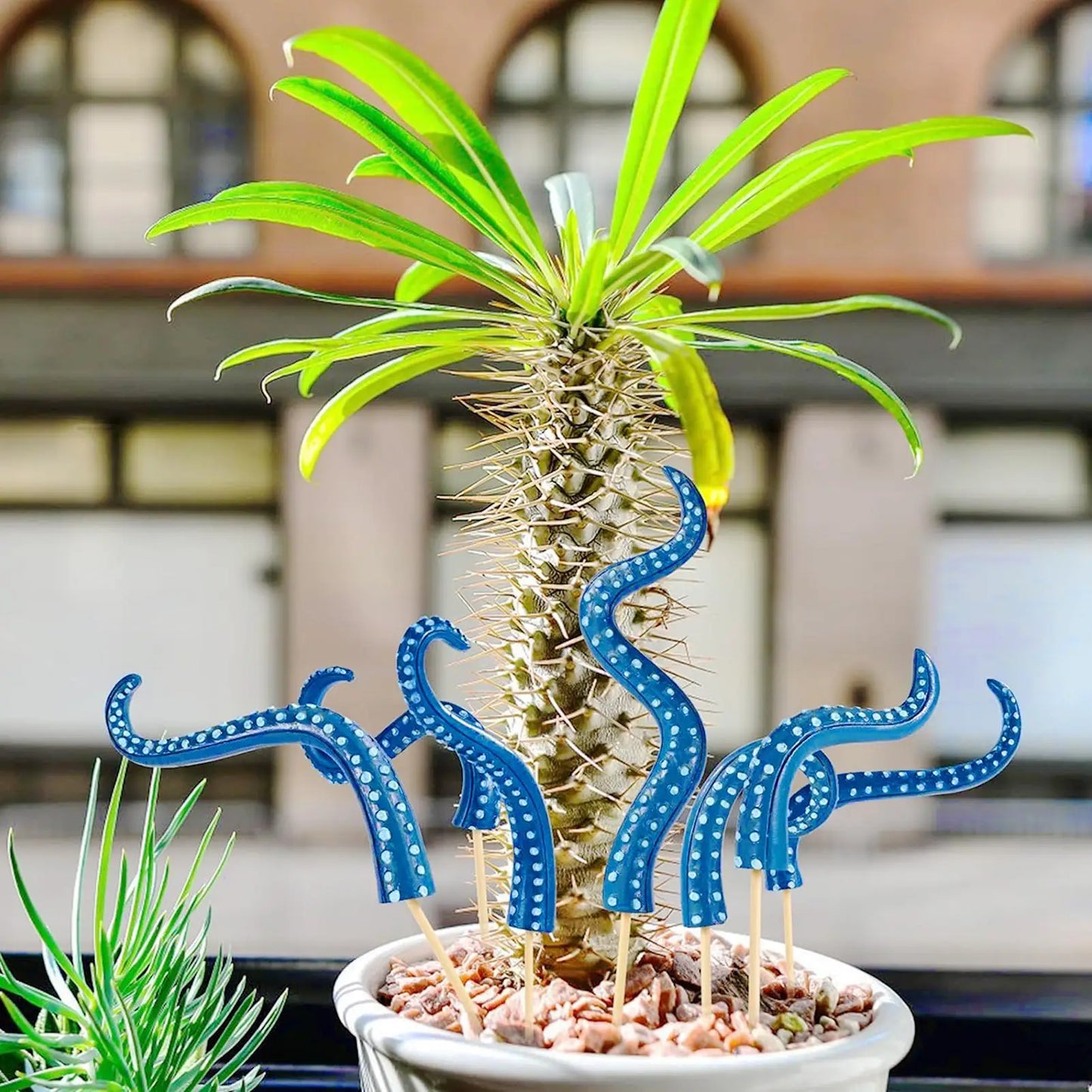 Octopus Tentacle Plant Stakes – 7-Piece Resin Garden Decor