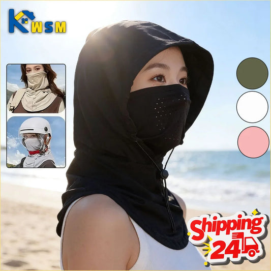 Women's UPF 50+ Sun Hat with Face Mask & Neck Gaiter UV Protection Hat Oasis Select