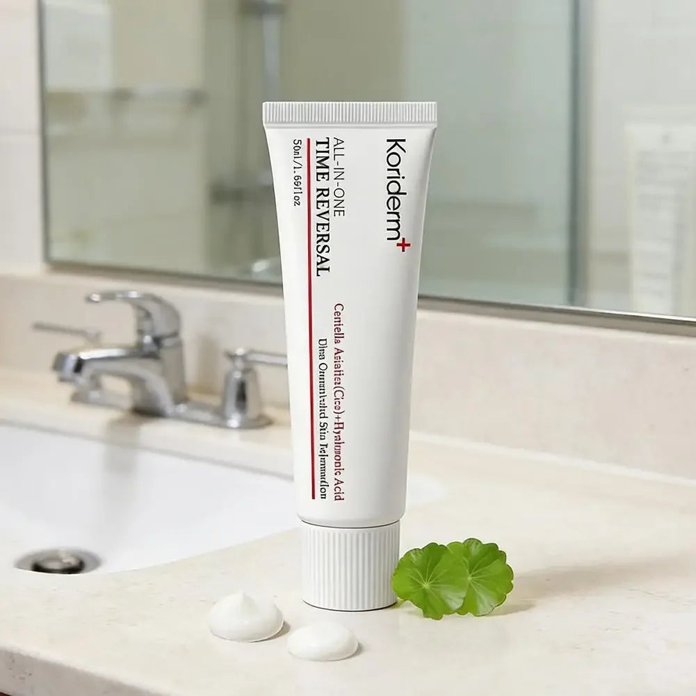 Korean Centella Asiatica Hyaluronic Acid Time Reverse Cream - Fast-Absorbing, Brightening, Ultra Oxidative Stress Reformation Peaceful Pleasures Health and Wellness