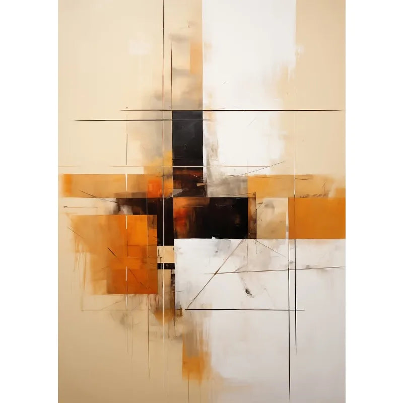 Abstract Bohemian Geometric Shapes Abstract Landscape Line Poster Printed Canvas Painting Wall Art Pictures Home Decor Gift Peaceful Pleasures Health and Wellness 13 50x70cm