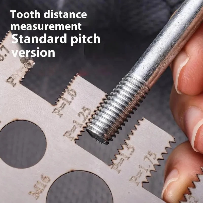 Stainless Steel Screw Thread Pitch Gauge | L-Shape Metric Ruler