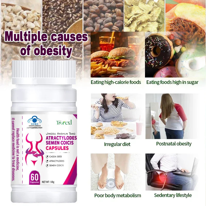 Cassia & Coix Seed Herbal Wellness Pills – 60 Vegan Capsules