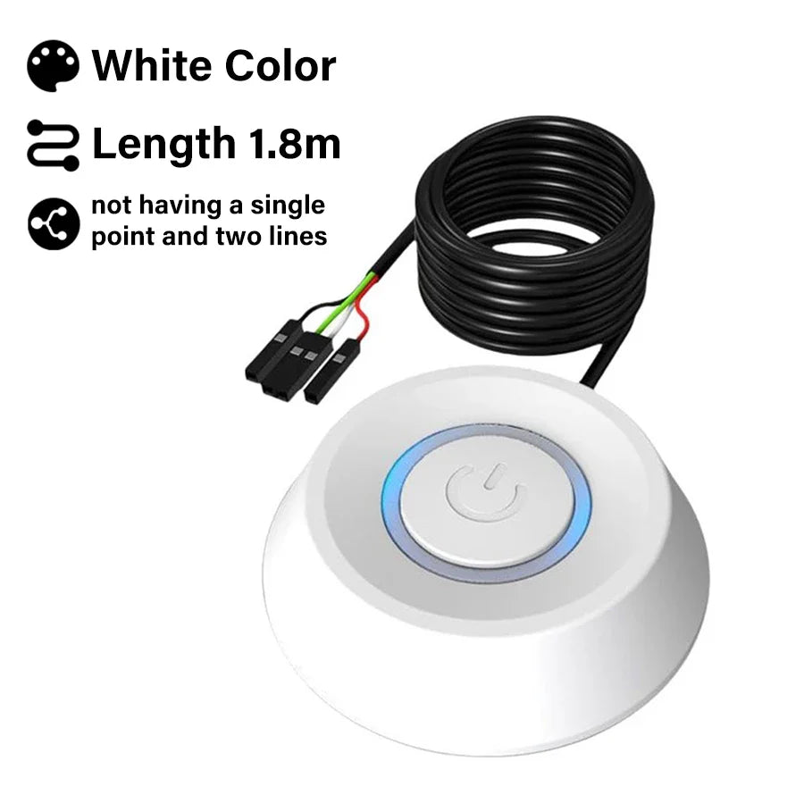 PC External Power Button Switch – 1.8M LED Extension Cable