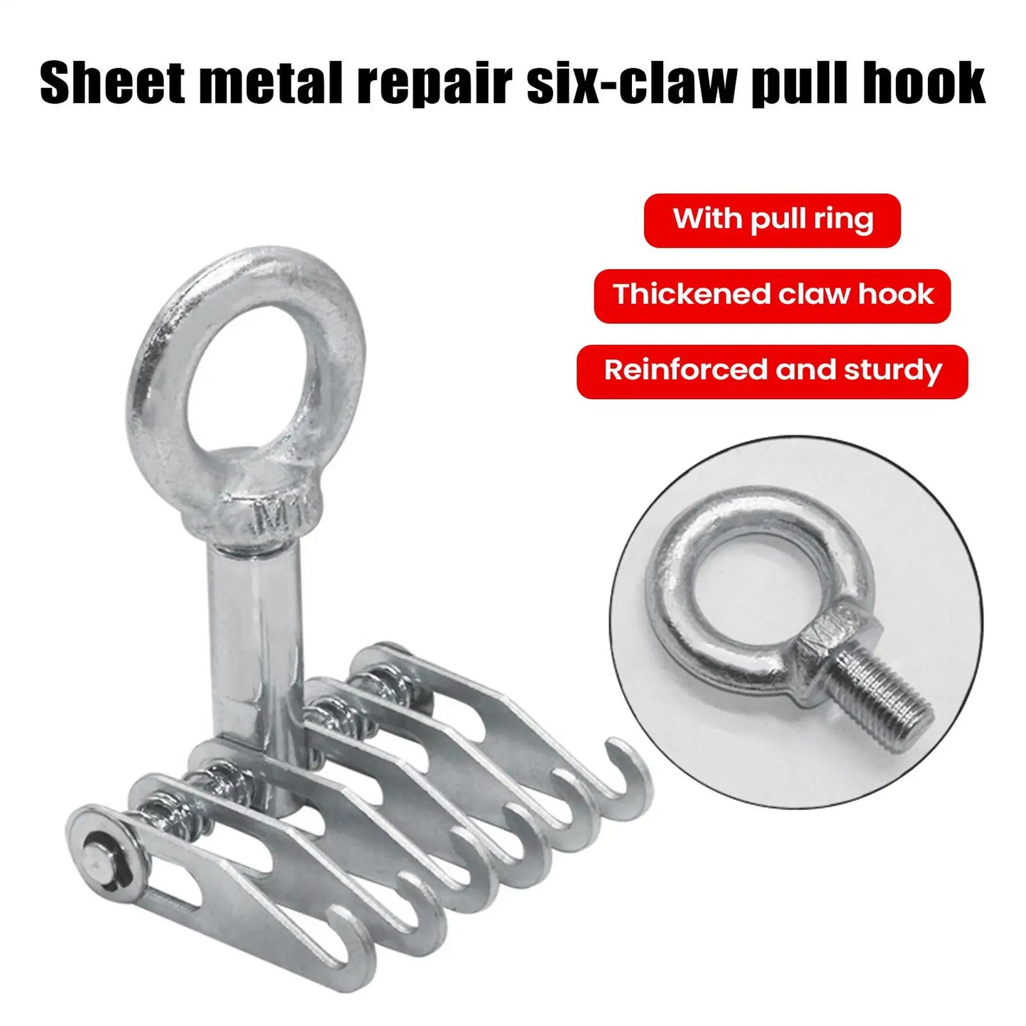6-Claw Car Dent Puller Hook & Lifting Ring | Slide Hammer