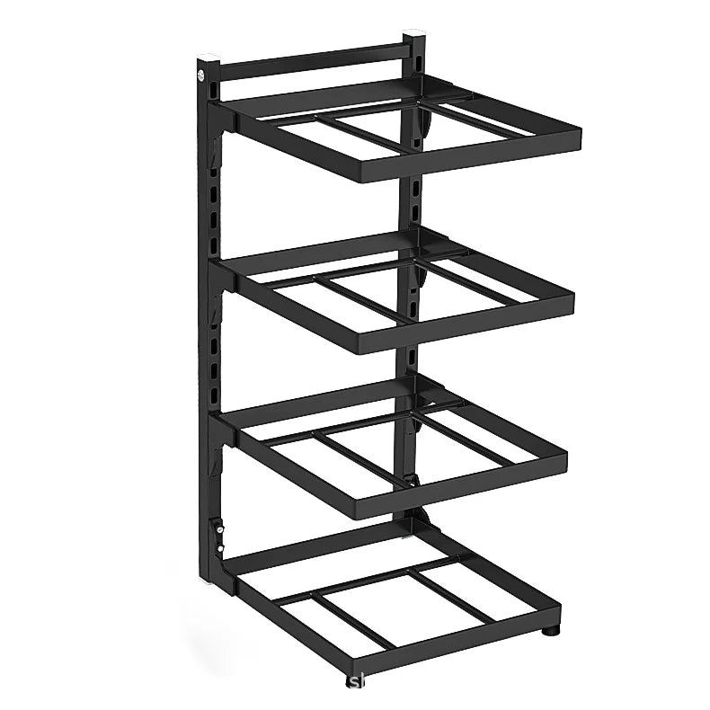 Adjustable Thickened Multi Layer Pot Pan Lid Storage Rack Under Sink Corner Cabinet Space Saving Organizer for Home Kitchen Peaceful Pleasures Health and Wellness