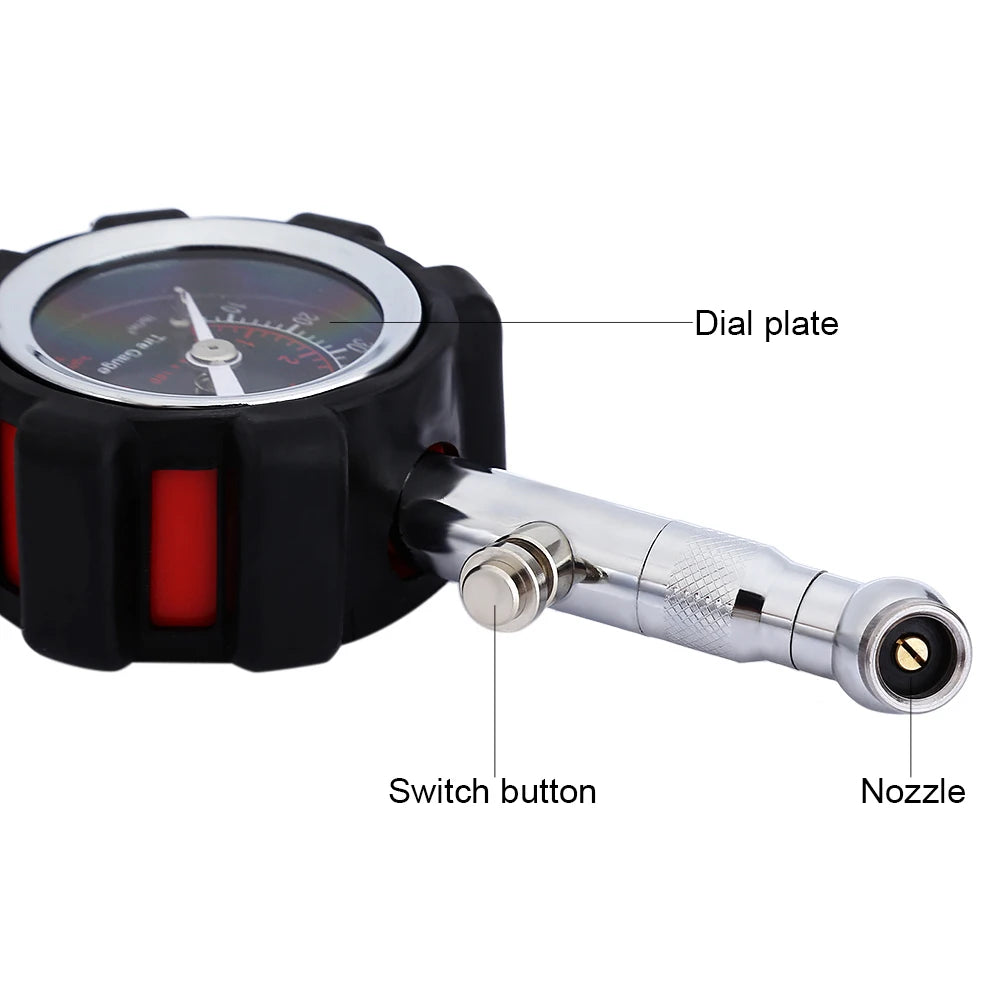 High Accuracy Tire Pressure Gauge 100 PSI Heavy Duty for Car Truck Motorcycle Air Pressure Check Peaceful Pleasures Health and Wellness