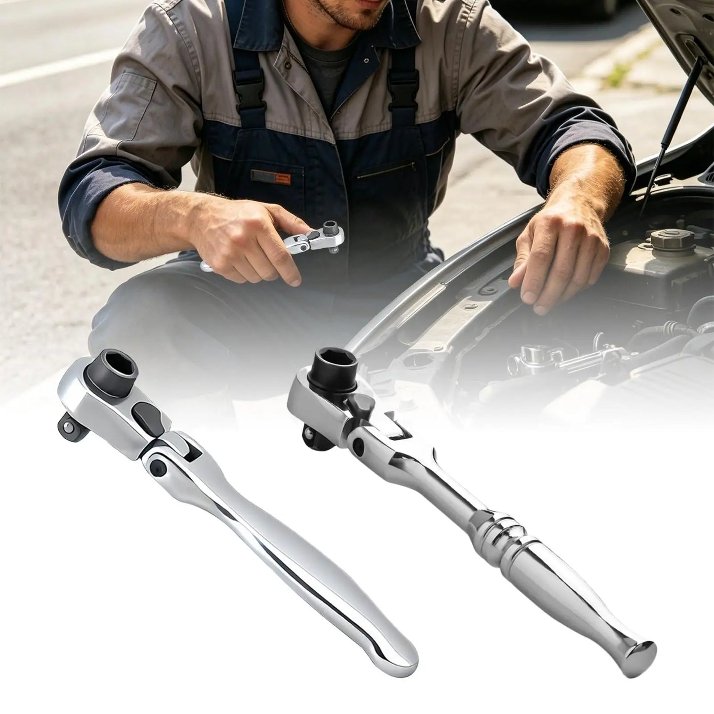 1/4" Mini Ratchet Wrench – Compact Quick Release Double-Ended