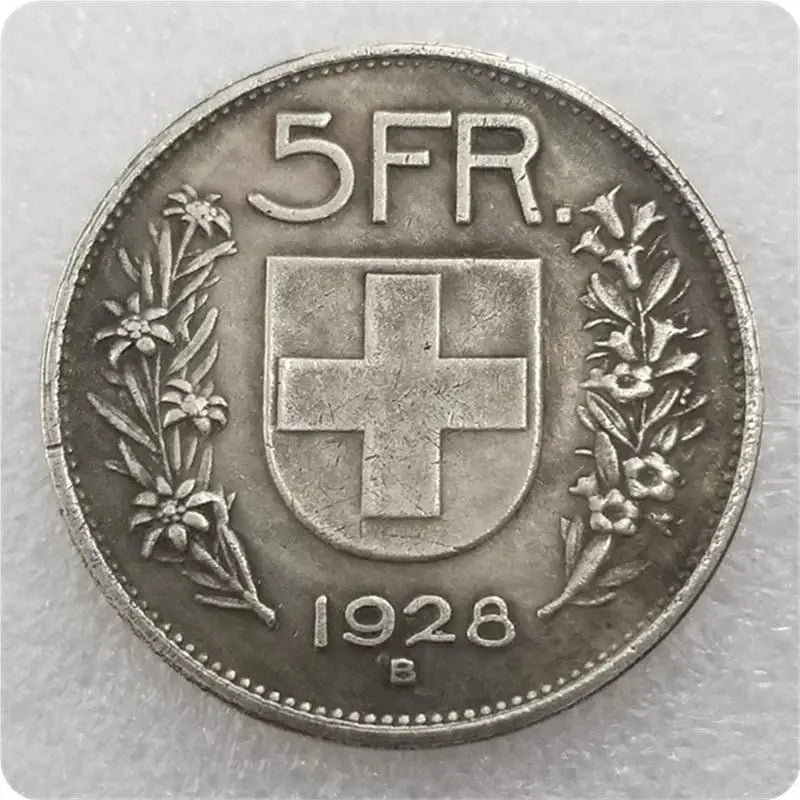 Switzerland 1928 5 FR Silver Commemorative Challenge Coin Medal