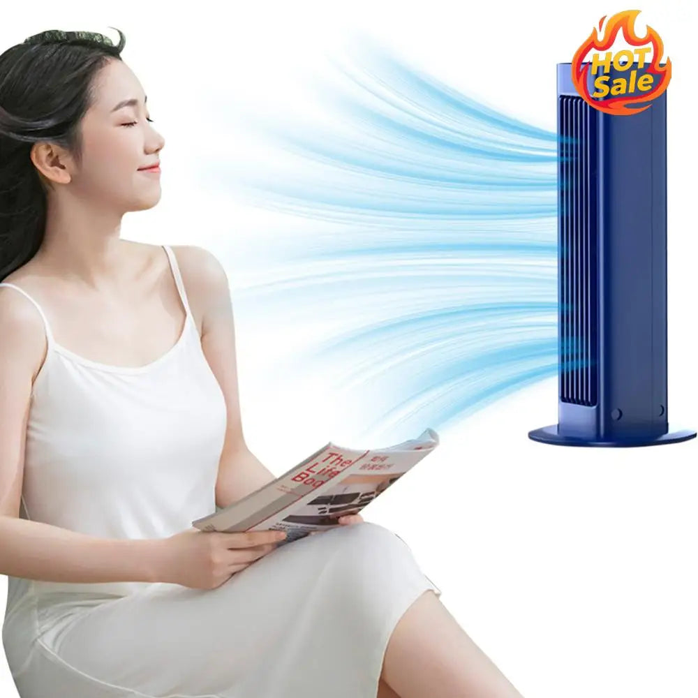 Bladeless Air Cooler Fan LED Desktop Fan with Remote Control
