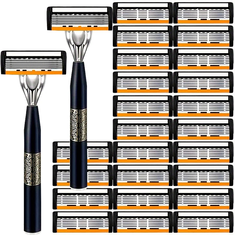 6-Blade Classic Safety Razor – Men's & Women's Manual Shaver