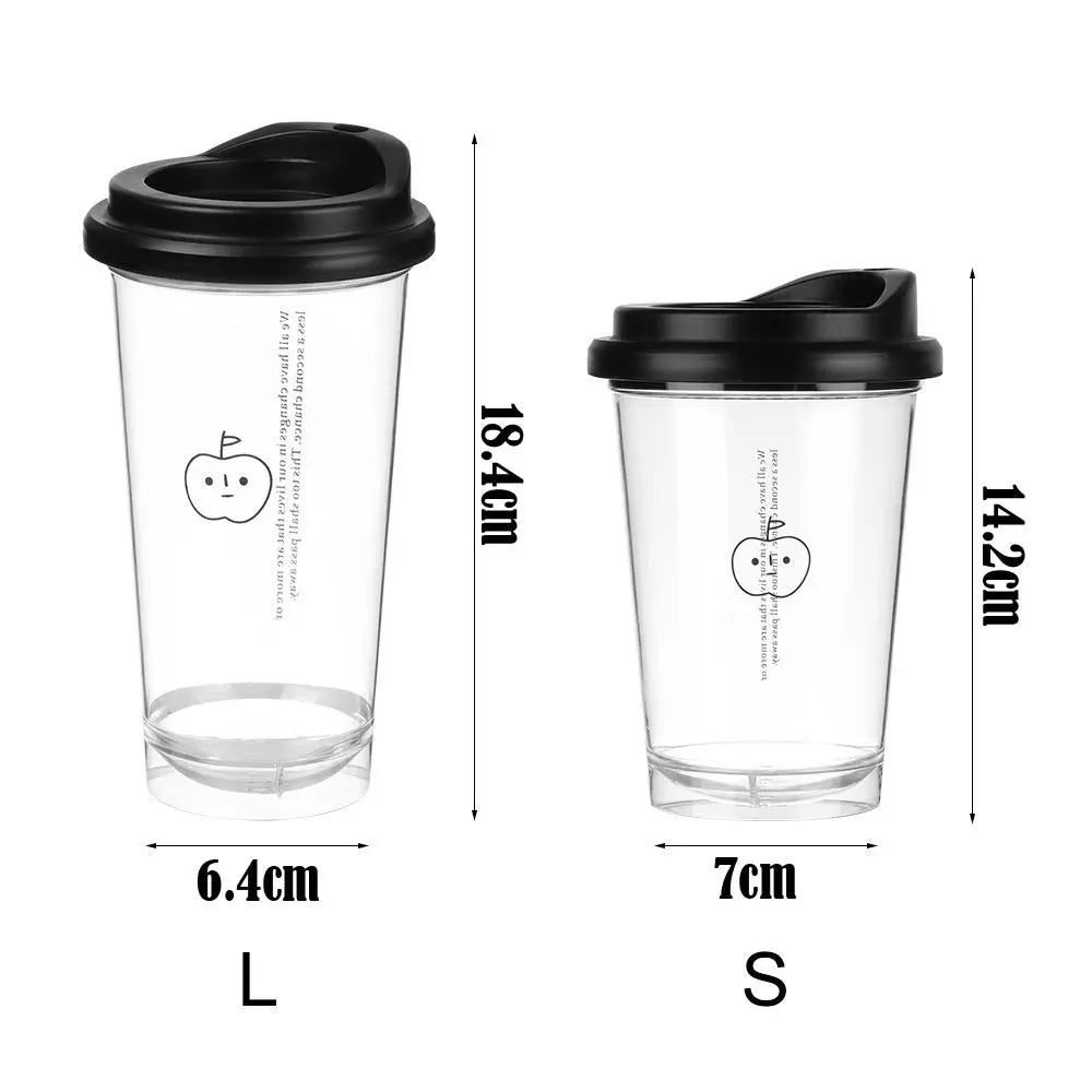 Kawaii Transparent Water Bottle 355ml/473ml – BPA Free Leak-Proof