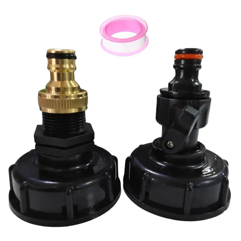 IBC Tank Valve Adapter 1/2" & 3/4" Hose Connector 60mm Thread IBC Tank Adapter Peaceful Pleasures Health and Wellness
