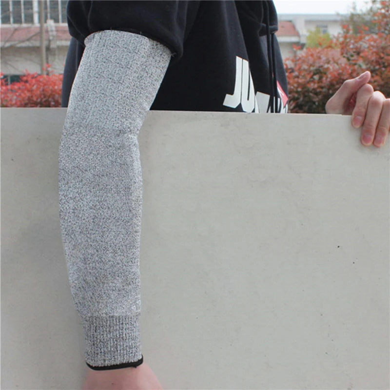 1Pc Level 5 HPPE Cut Resistant Anti-Puncture Work Protection Fingerless Arm Sleeve Cover Peaceful Pleasures Health and Wellness
