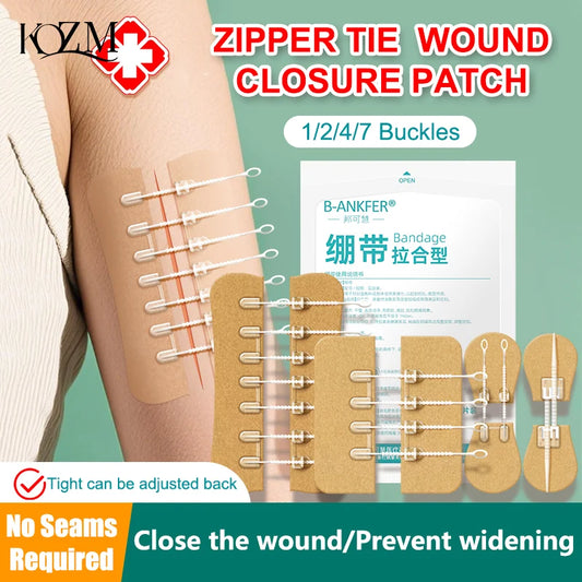 Zipper Wound Closure Patch – Hemostatic No-Suture Bandage Wound Closure Patch Oasis Select