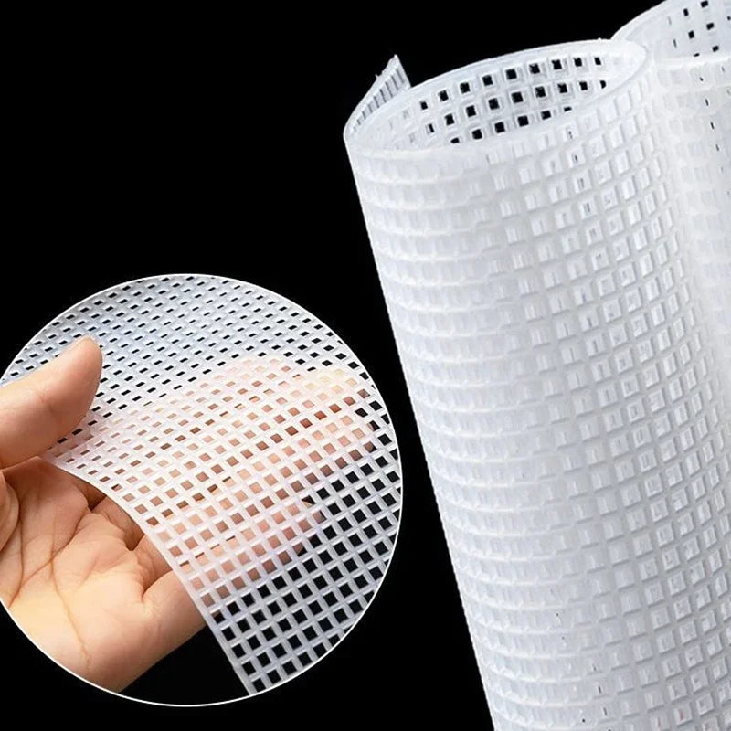 Plastic Mesh Cloth for Latch Hook Bags & Rug Crafts – 7 Sizes