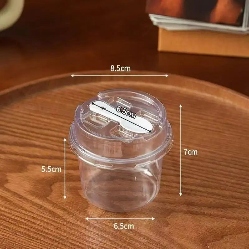 10-Pack Clear Dessert Cups with Lids & Spoons | 250ml Party Cups