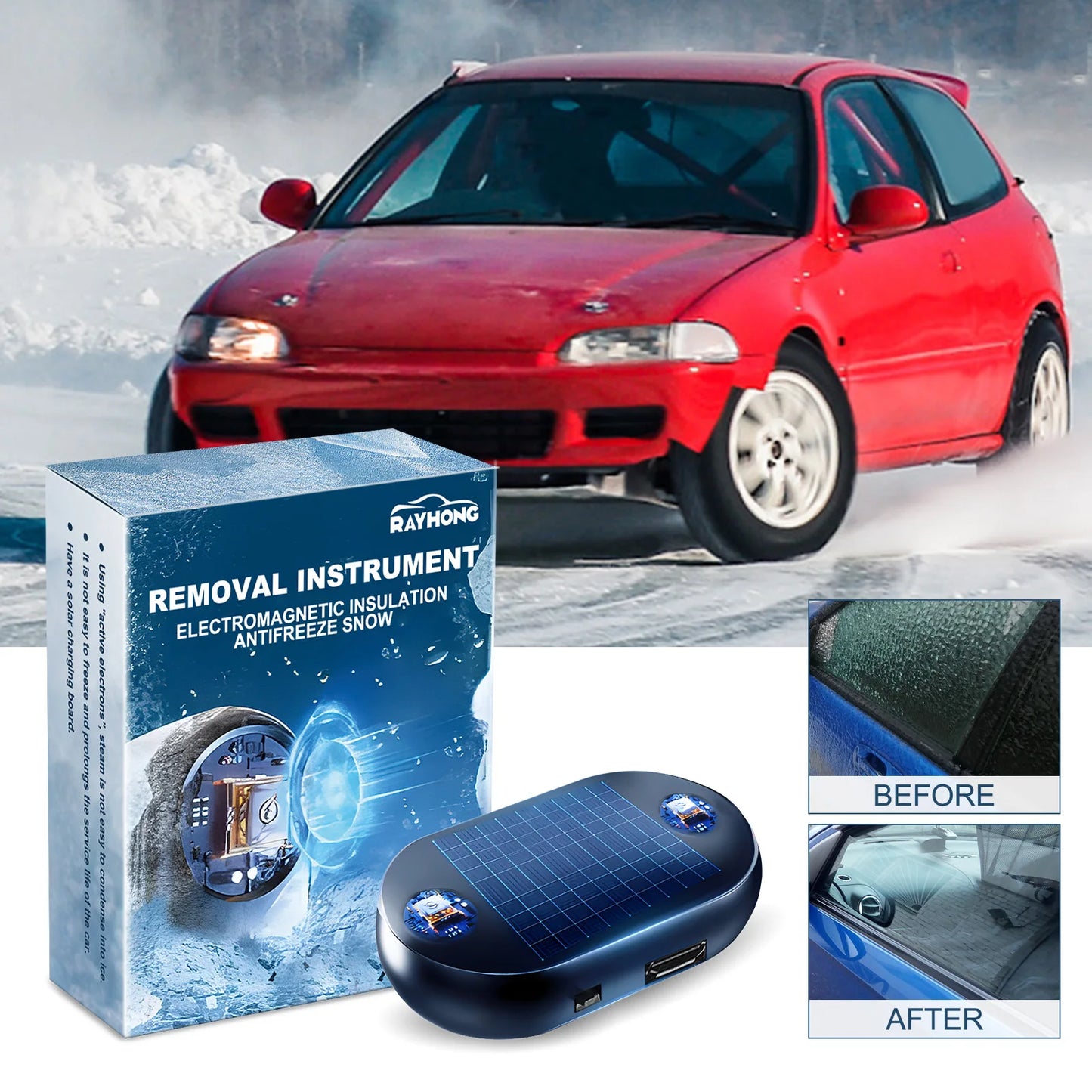 Portable Car Ice Scraper – Anti-Freeze Snow Removal Tool