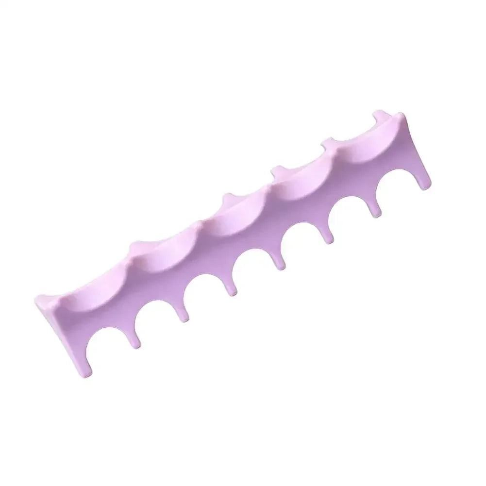 Soft Silicone Nail Pen Holder Brush Rack Shelf UV Gel Brush Display Stand Makeup Painting Pen Rest Organizer Nail Art Manicure Peaceful Pleasures Health and Wellness purple