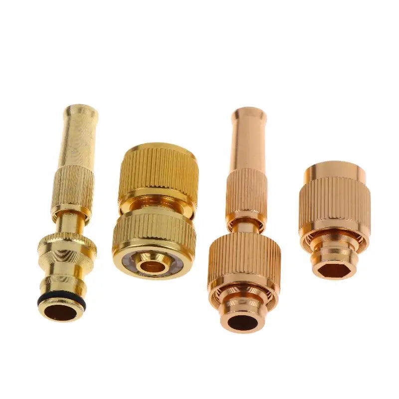Versatile Home Hose Adjustable Pressure Garden Sprinkler Spray Nozzle Water Brass High Pressure Direct Spray Quick Connector Peaceful Pleasures Health and Wellness