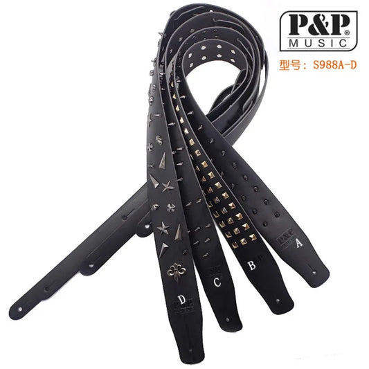 Guitar Straps Leather Electric Guitarstraps Shoulder Strap Bass Peaceful Pleasures Health and Wellness
