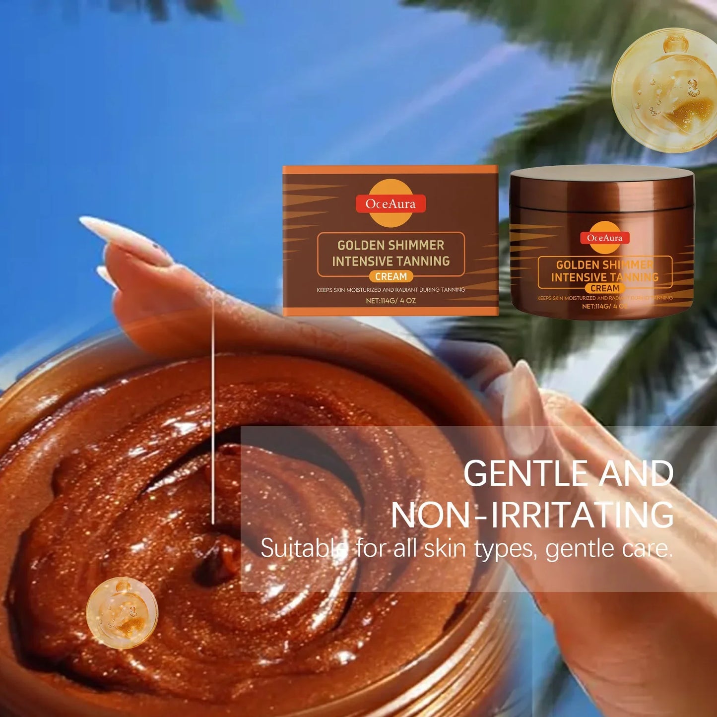 OceAura Golden Bronzing Tanning Lotion & Accelerator Cream 114g
