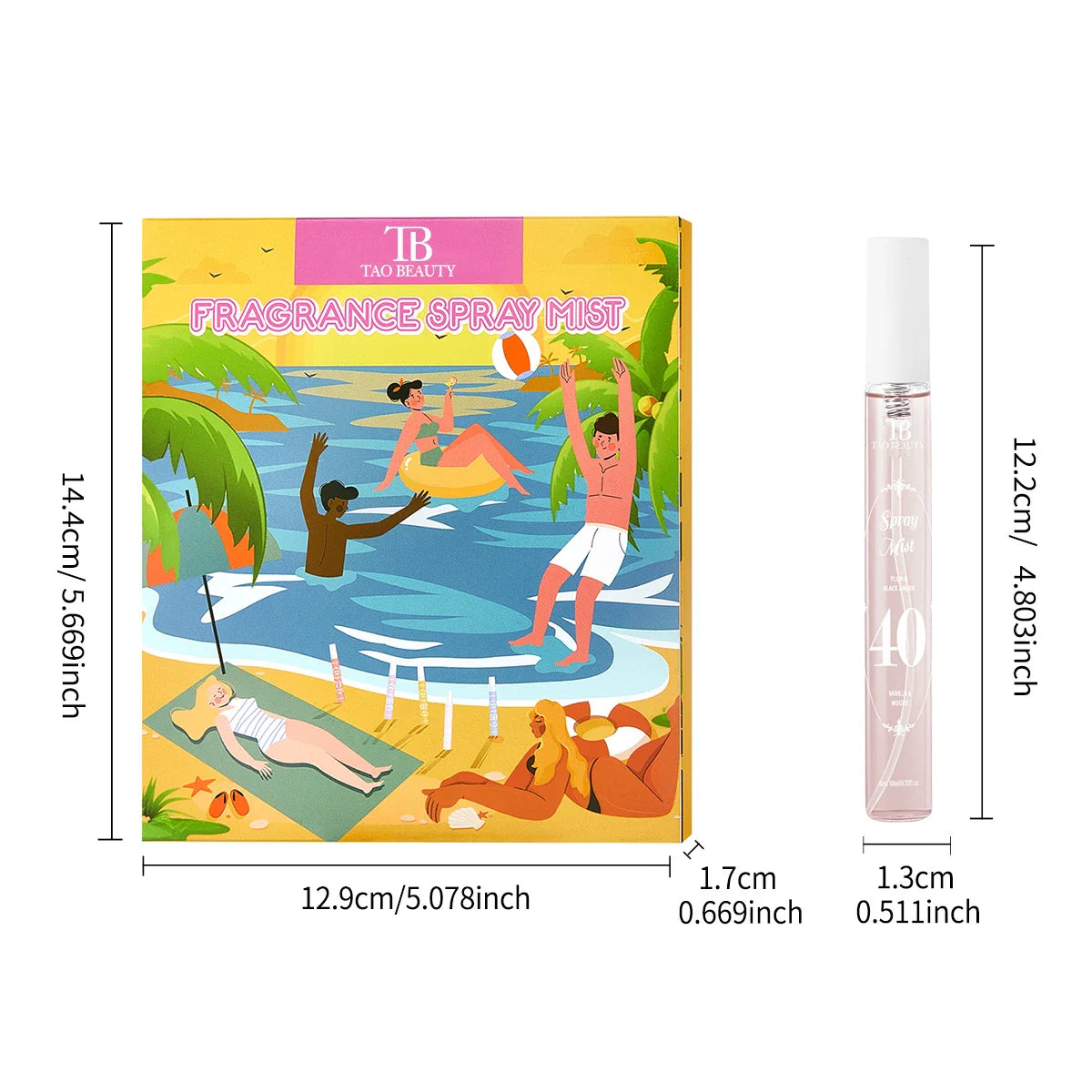 5-Piece Alcohol-Free Floral & Fruit Fragrance Spray Set 10ml