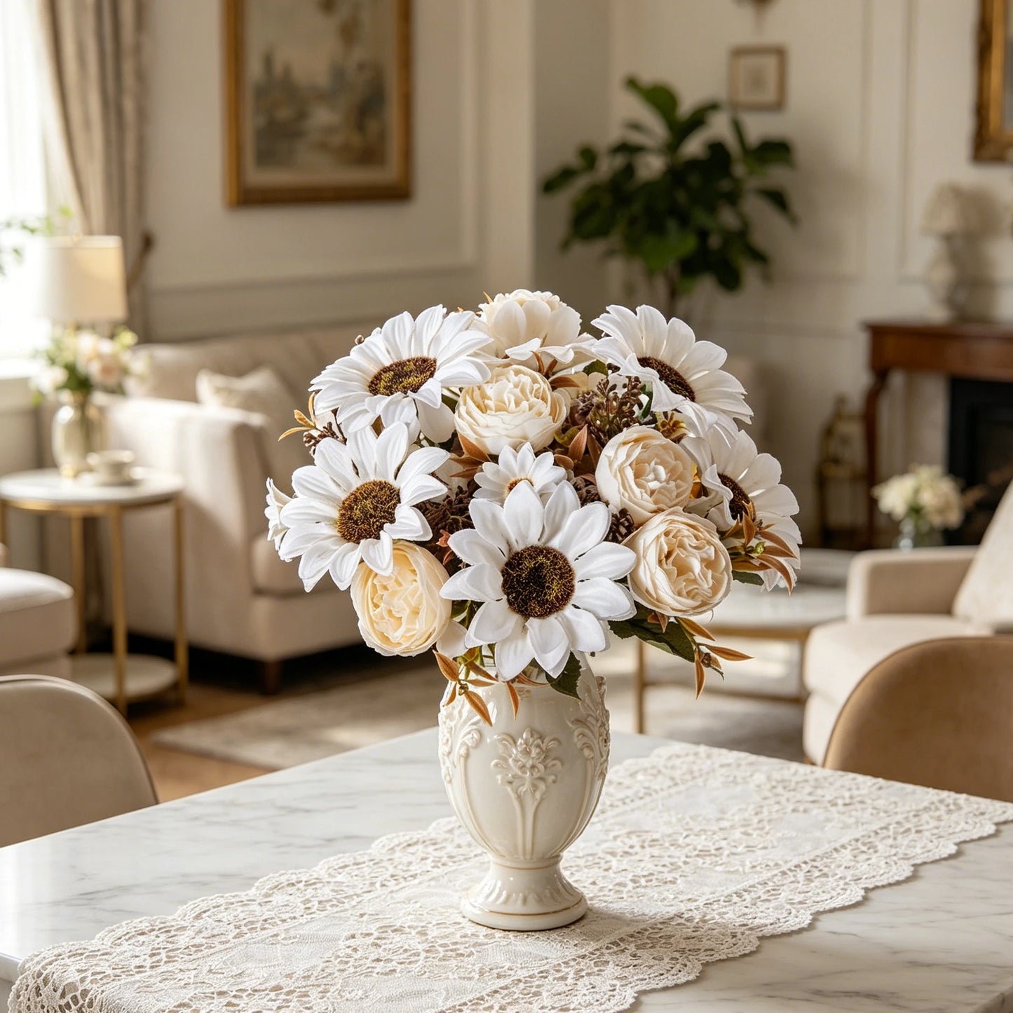 Silk Artificial Sunflowers Bouquet – Wedding & Home Decor
