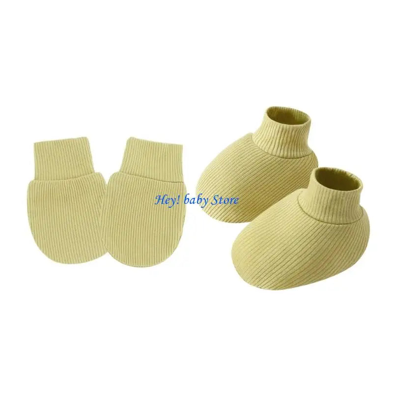 Baby Anti-Scratch Gloves & Socks Set | Newborn 0–6 Months