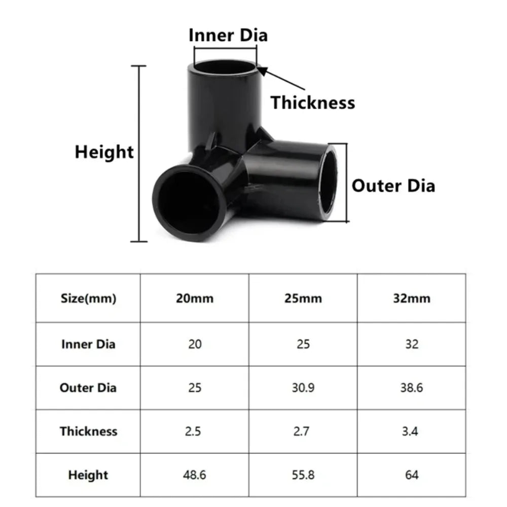 1pcs 20/25/32/40/50mm White PVC Pipe Connector Straight Elbow Tee Cross Joints Water Pipe Adapter 3 /4 Ways Joints Garden Hose Peaceful Pleasures Health and Wellness