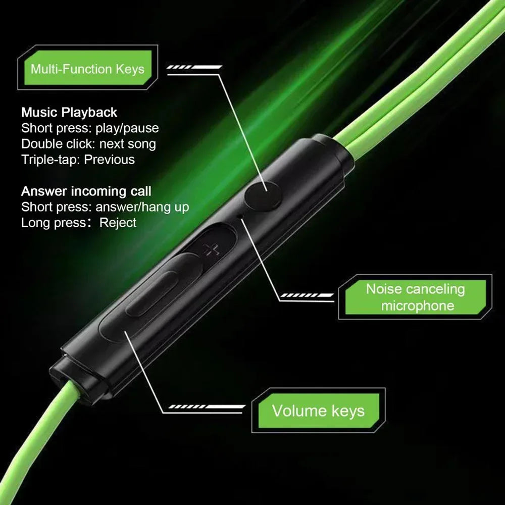Maerknon 3.5mm Wired Earbuds HiFi Bass Stereo Mic | Gaming Sport